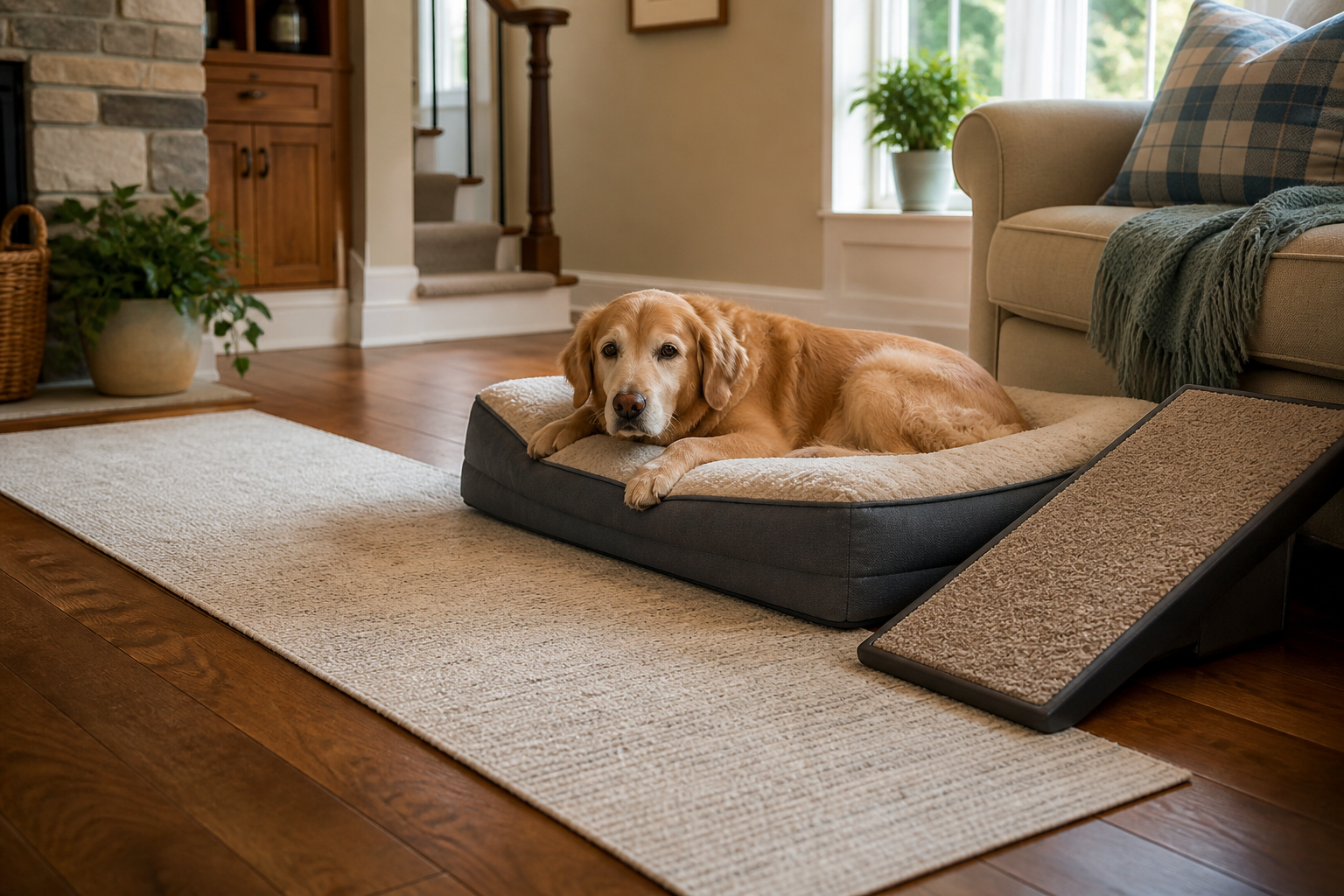 Adaptaciones en casa para un perro senior con artritis y dolor crónico
